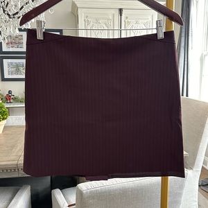 Reiss Burgundy Pinstripe Skirt